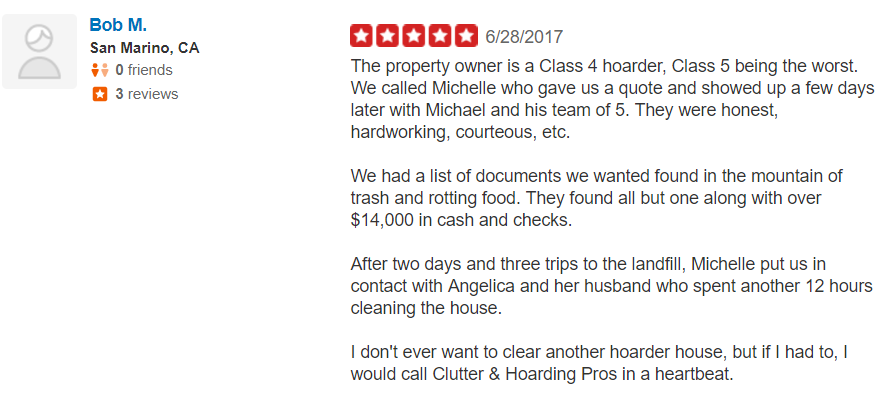 Five-star review Clutter&Hoarding Pros
